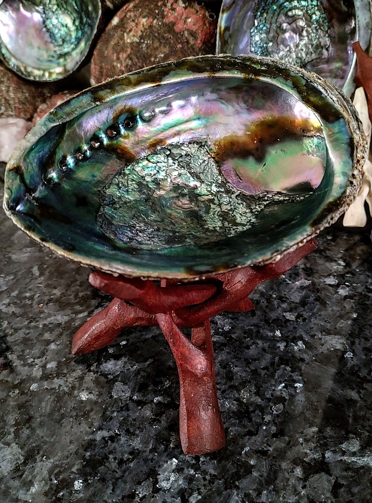 ABALONE SHELL INCENSE BOWL